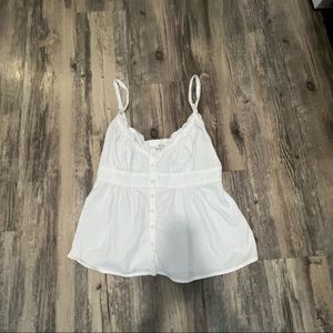 Brandy Melville Button Ruffle Top